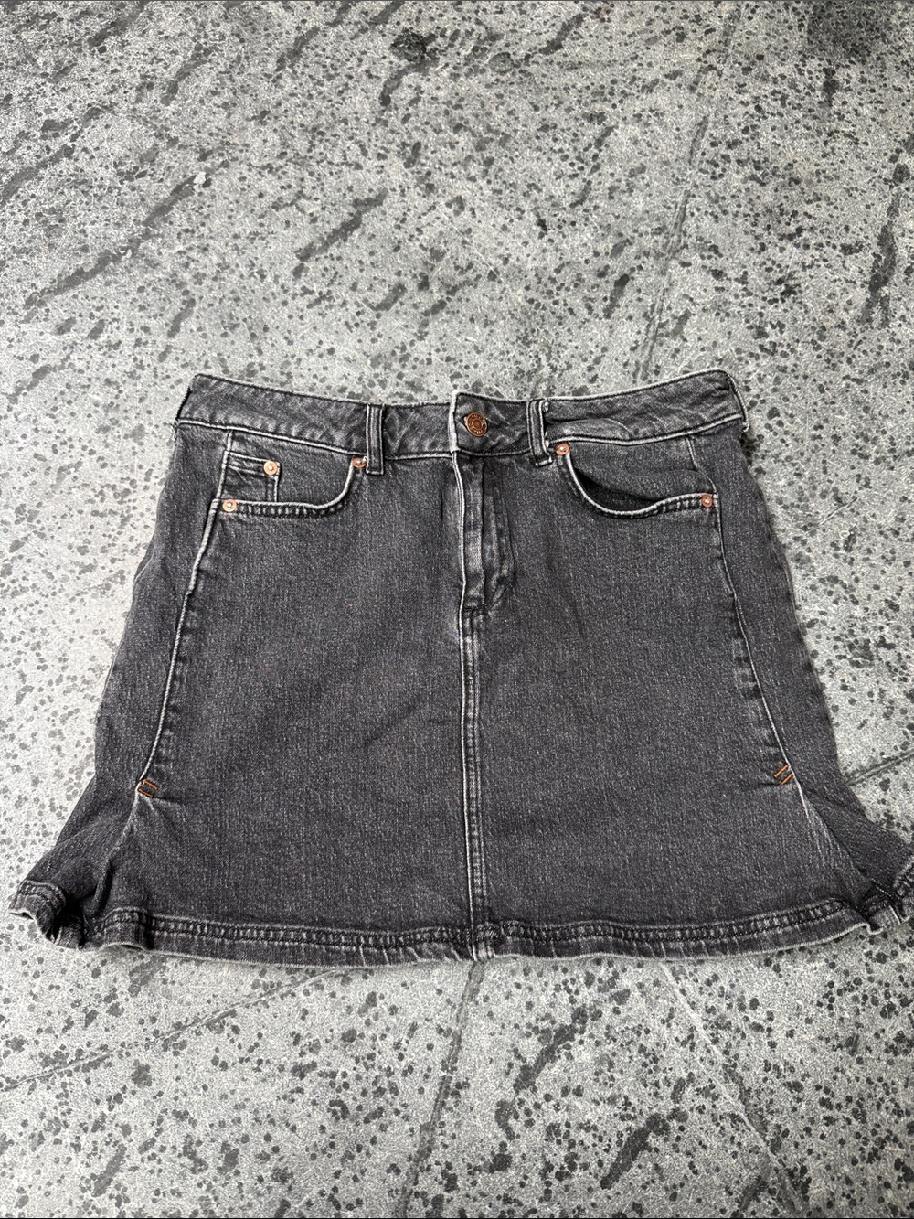 Anthropologie Pilcro Black Denim Mini Skirt